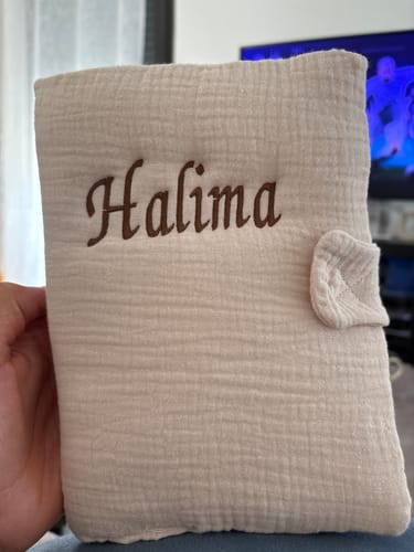 Customer photo review of Protège carnet Gaze de coton