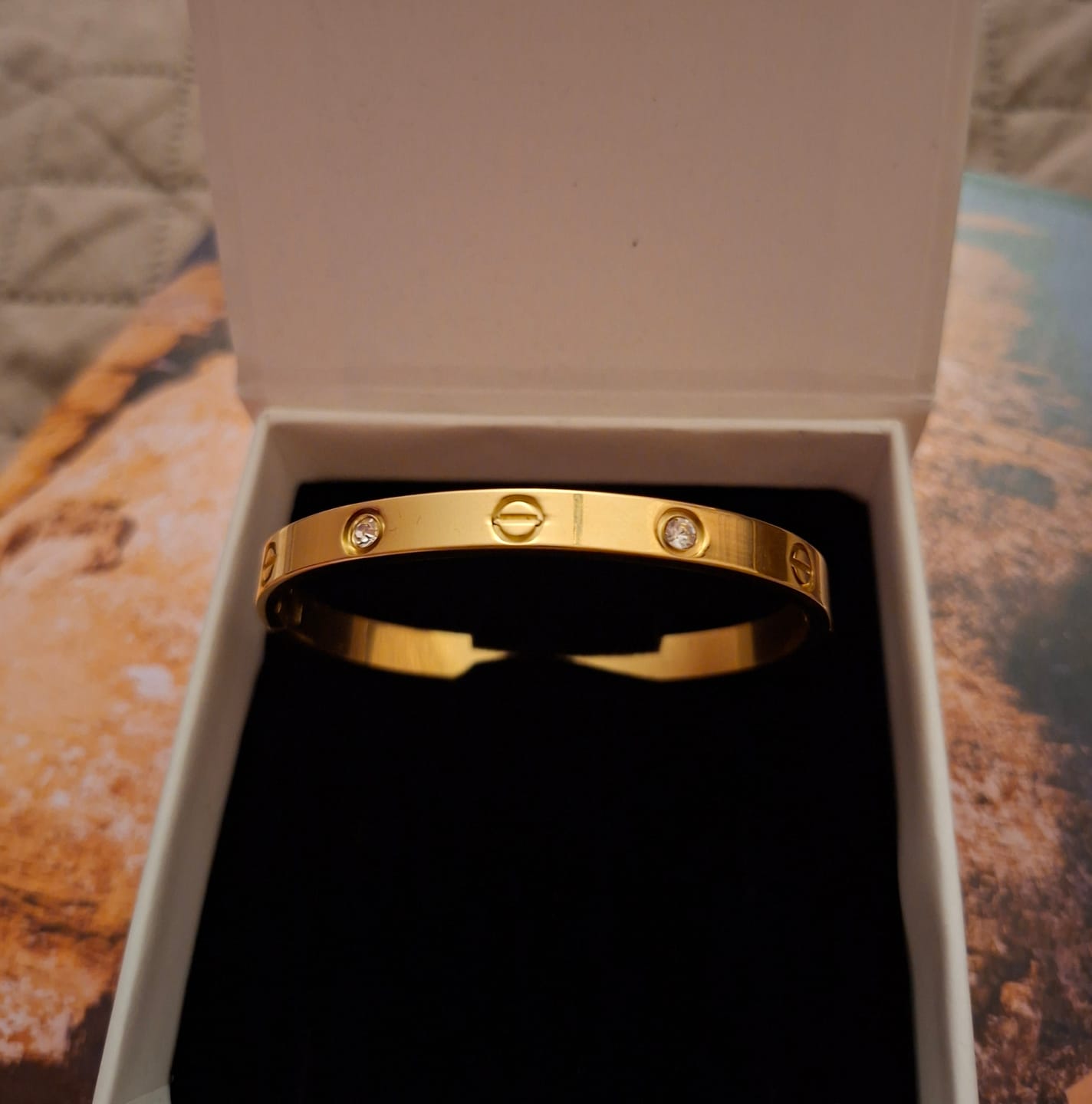 Customer photo review of Bratara Love - Auriu