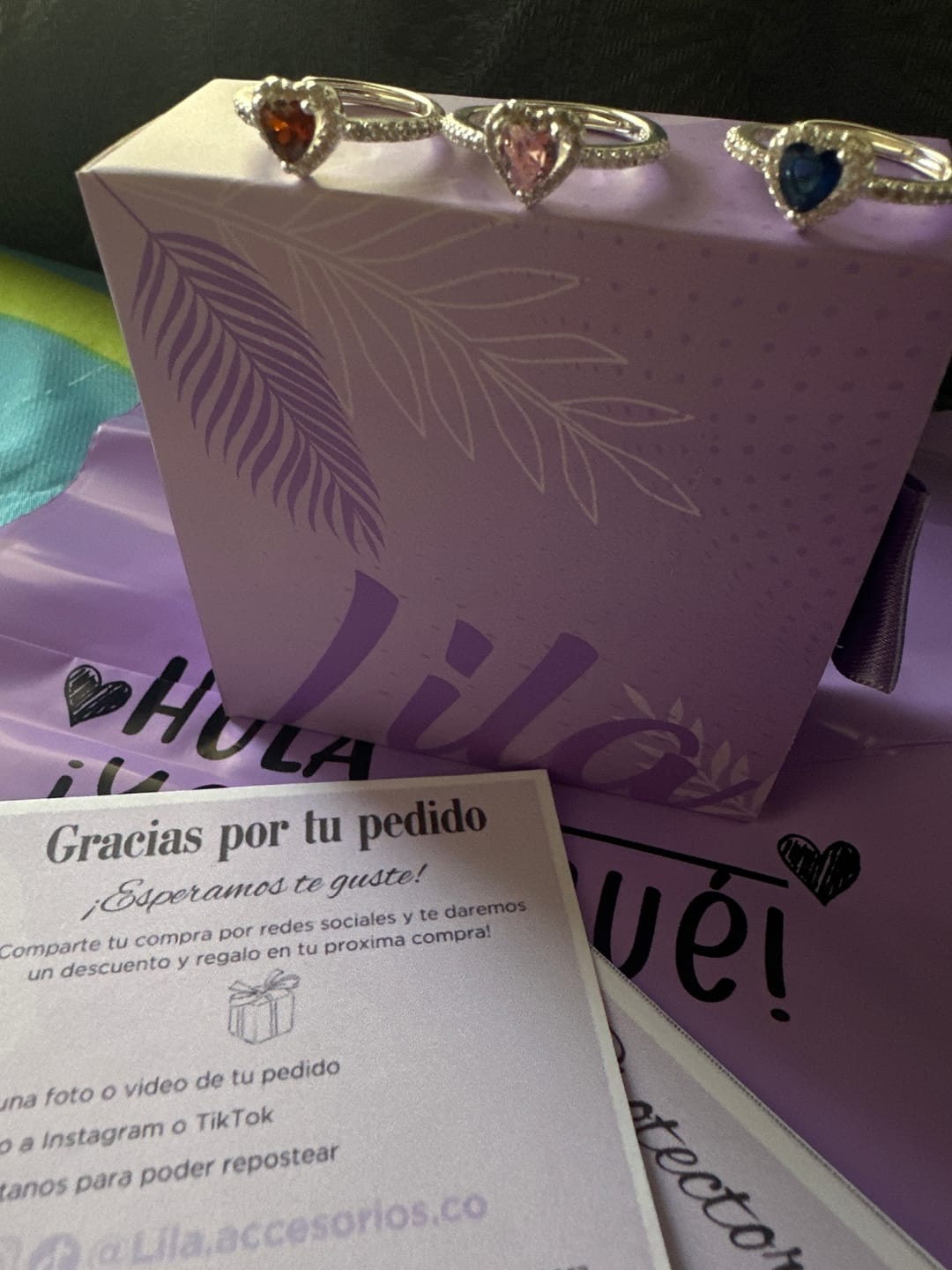 Customer photo review of ❤️Set Anillo promesa de amor❤️ Baño Plata