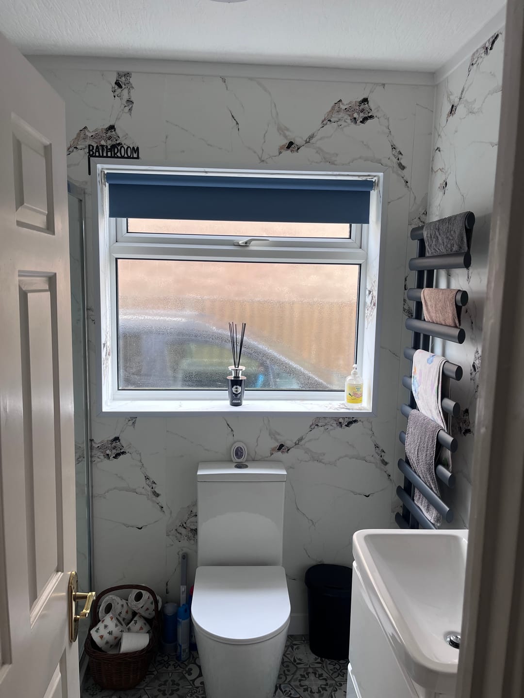 Customer photo review of 10mm Oro Gold Marble Ultra Matt Shower Panel 1M x 2.4M