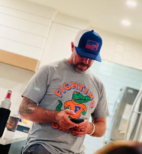 Customer photo review of Richardson 112 Blue Florida Performance Trucker Hat
