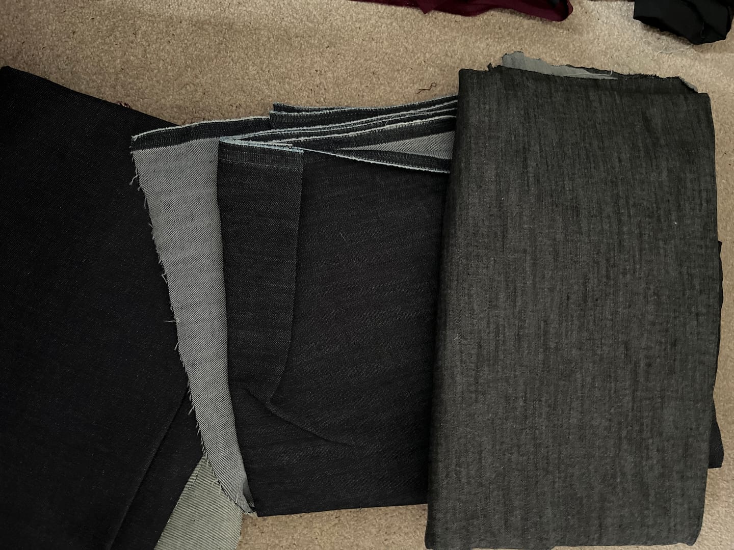 Customer photo review of Denim Delight Fabric Bundle (3 x 2 Metres)
