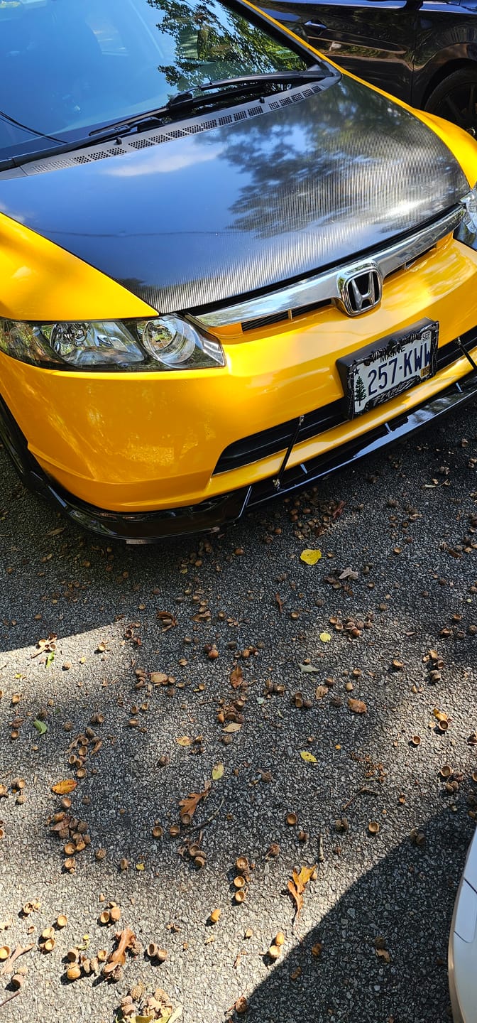 Customer photo review of Glossy Metallic Golden Yellow Vinyl Wrap