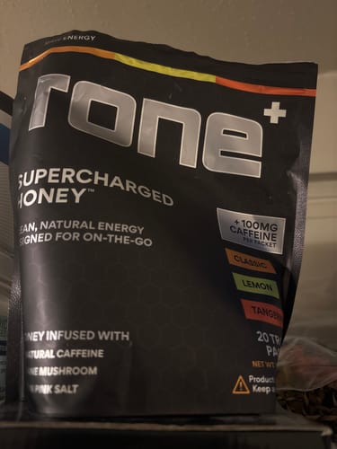 Customer photo review of VARIETY PACK - 100mg Caffeine - SuperCharged Honey (20-Pack)
