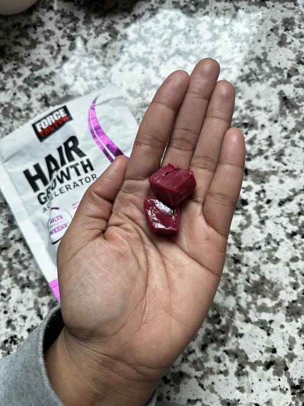 Customer photo review of Hair Growth Gummies