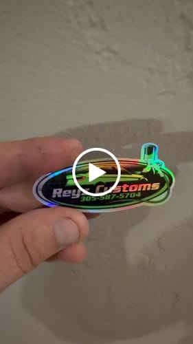 Customer video review of 100 2.5" Custom Holographic Stickers