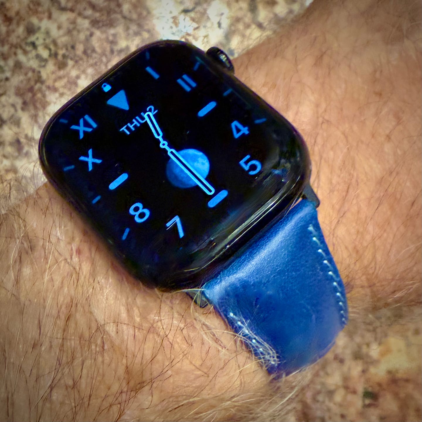 Customer photo review of Tuscany Leather Band Strap for Apple Watch