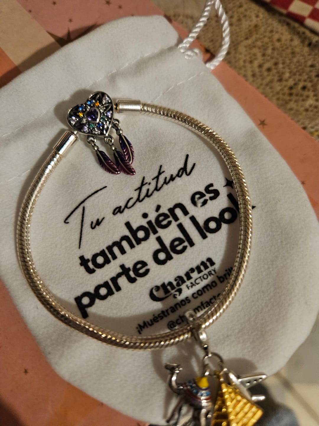 Customer photo review of Pulsera Atrapasueños Floral