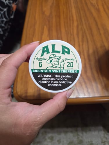 Customer photo review of Mountain Wintergreen Nicotine Pouches