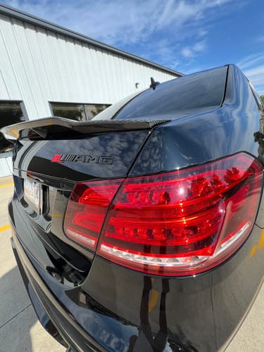 Customer photo review of Mercedes Carbon Fiber Renntech Style Rear Spoiler for W212 Sedan