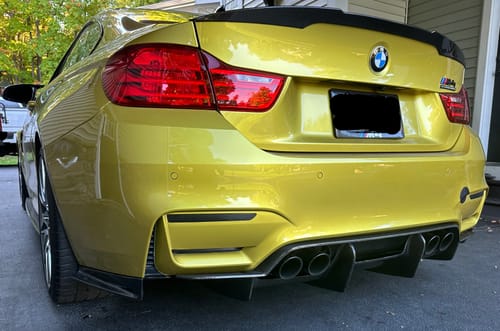 Customer photo review of BMW F8X M3/M4 PSM 4PC Carbon Fiber Diffuser - F80/F82/F83