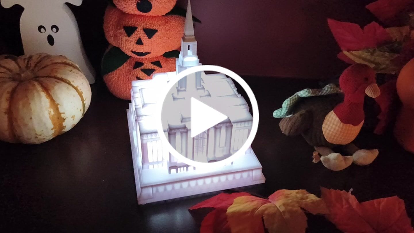Customer video review of Red Cliffs Utah Temple Music Light