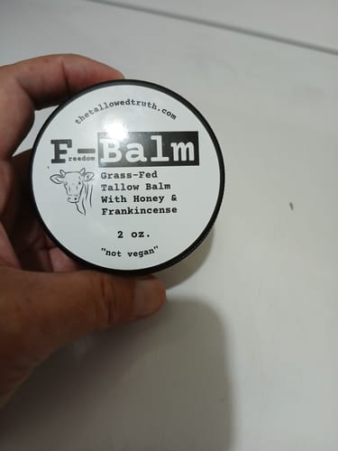 Customer photo review of F-Balm - Premium Anti-aging Tallow Balm - 2 oz.