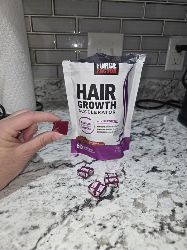 Customer photo review of Hair Growth Gummies