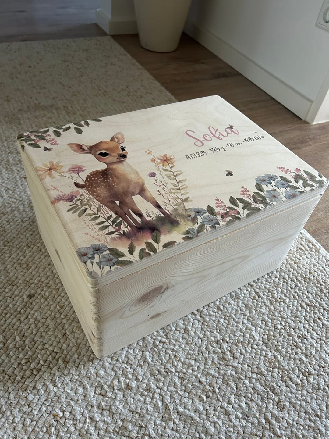 Customer photo review of Erinnerungsbox Baby - Reh im Wald