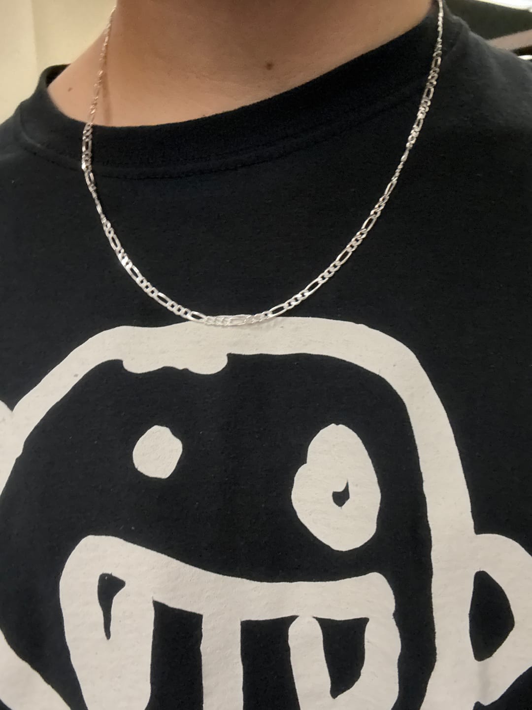 Customer photo review of 3MM STERLING SILVER FIGARO CHAIN