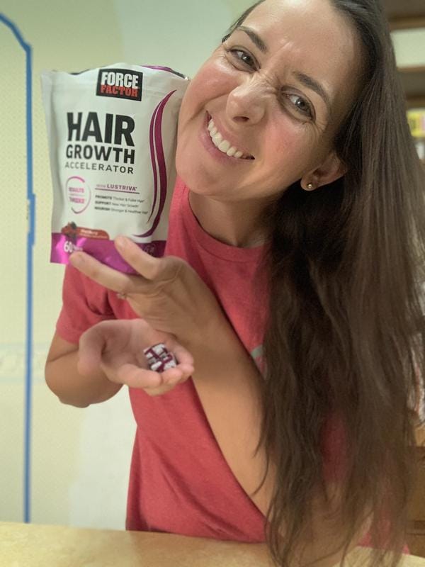 Customer photo review of Hair Growth Gummies