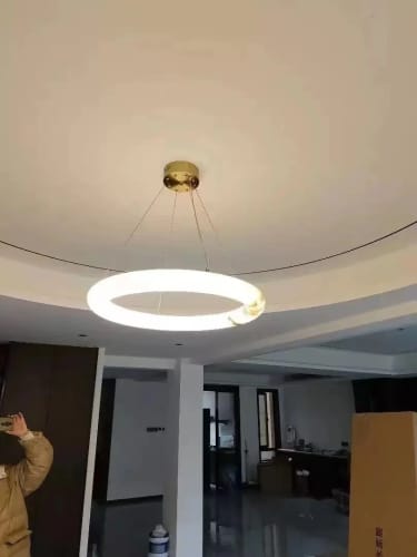 Customer photo review of Akolia Rivage Tube Round Linear Natural Marble Wall/Chandelier