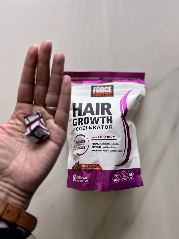 Customer photo review of Hair Growth Gummies