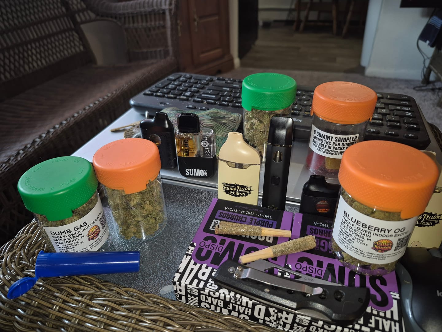 Customer photo review of BLUEBERRY OG THCa Flower Exotic Smalls INDICA 14g 28g 112g THC