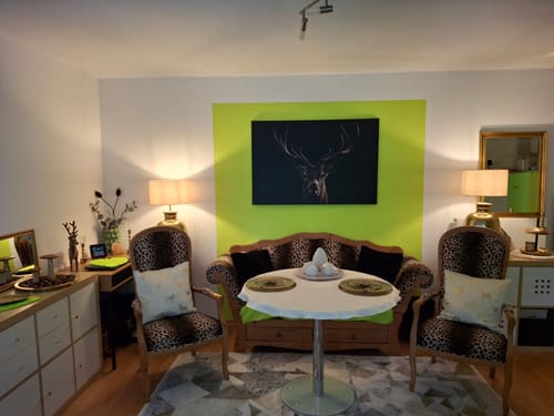 Customer photo review of Leinwandbild anmutiger Hirsch Querformat