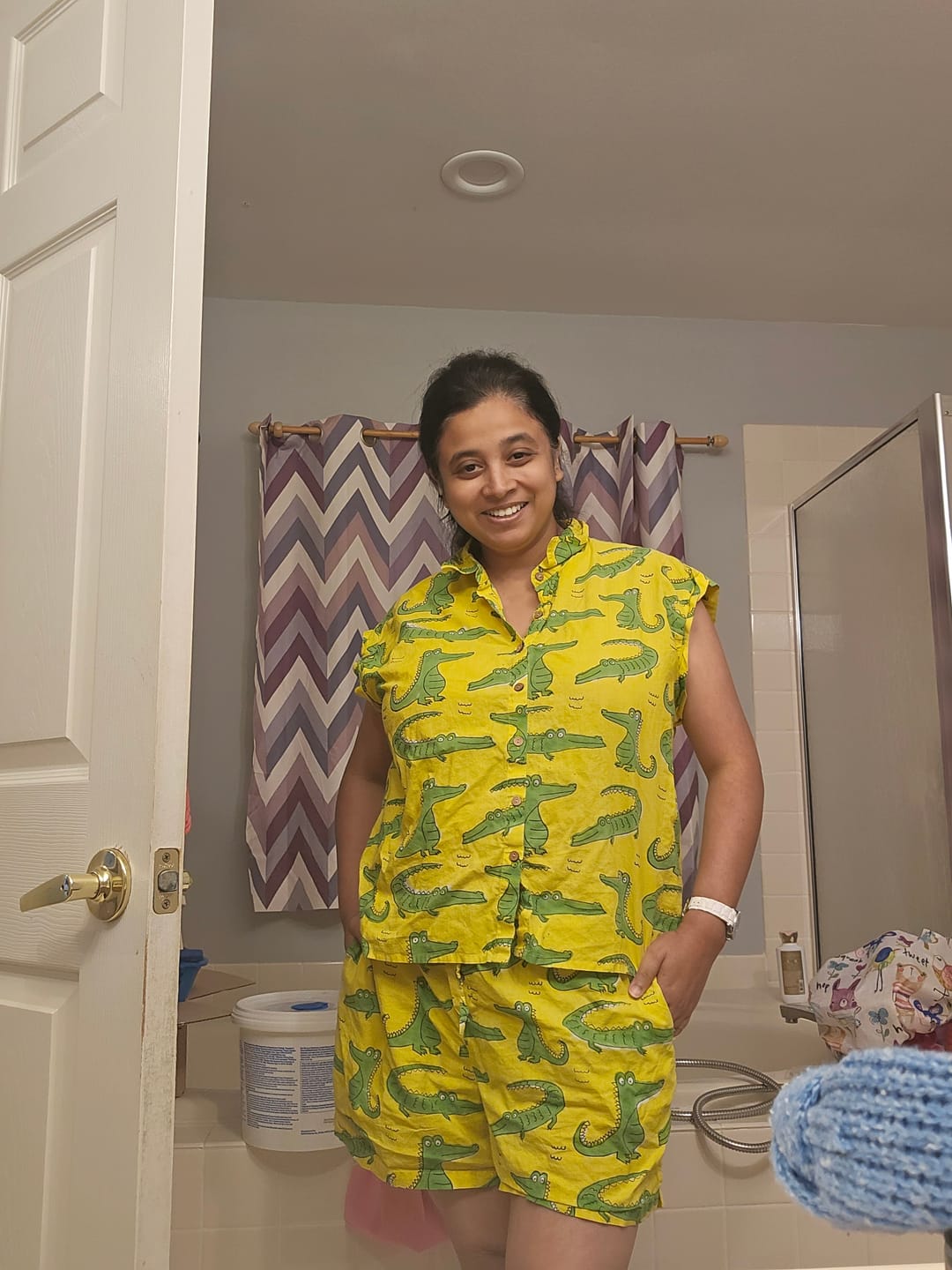 Customer photo review of Agar Magar Shortees - Soft Cotton Loungewear