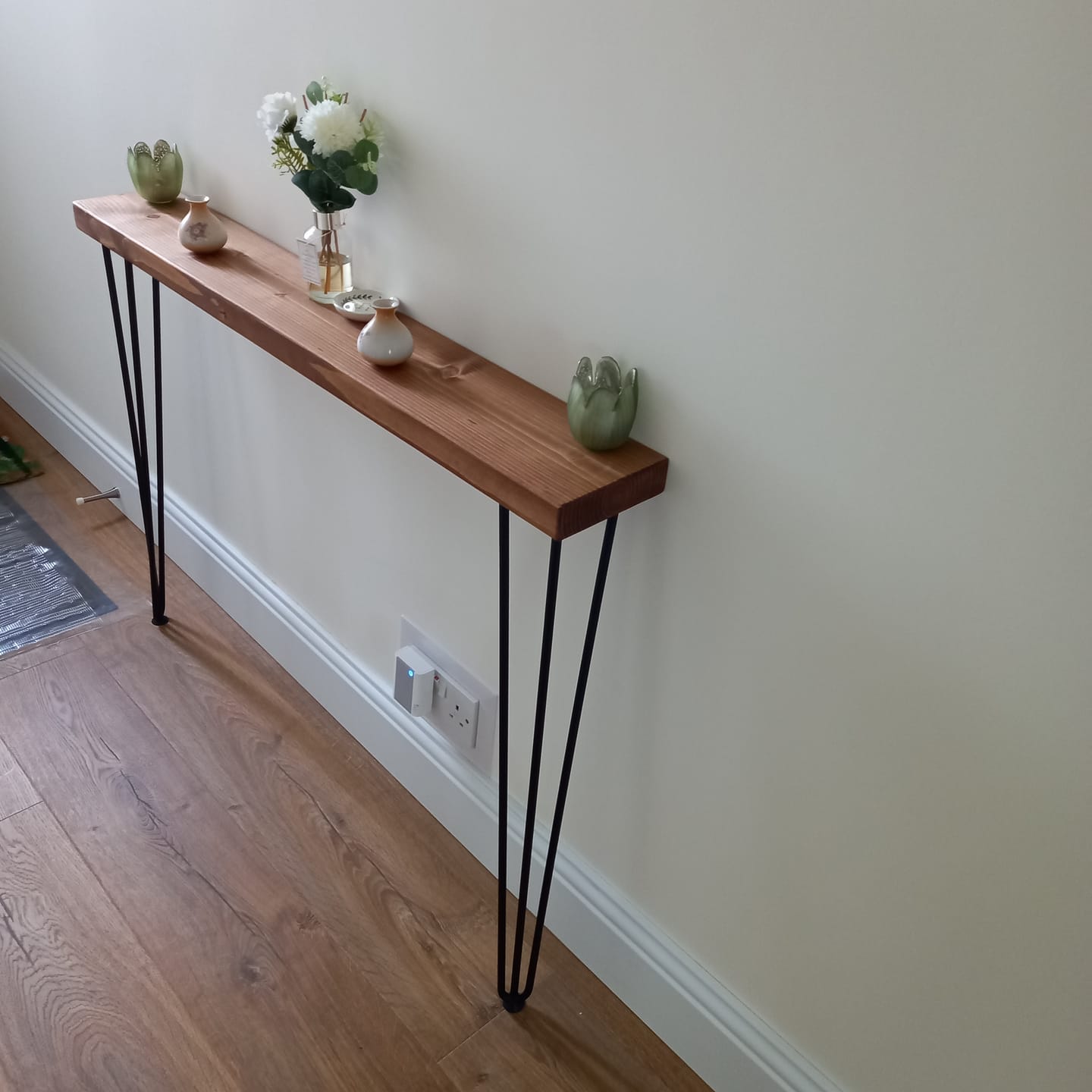 Customer photo review of Console Table 15cm Depth | Hairpin Leg