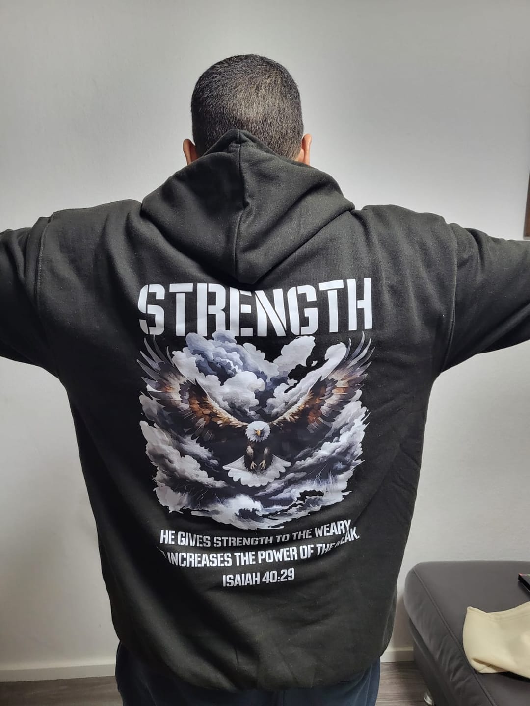 Customer photo review of Strength - Zipper Hoodie