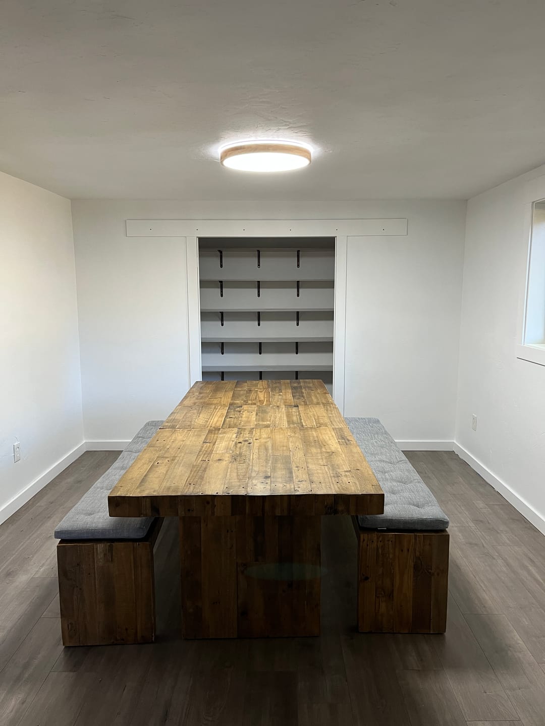 Customer photo review of Scandinavian Wooden Round LED Flush Mount