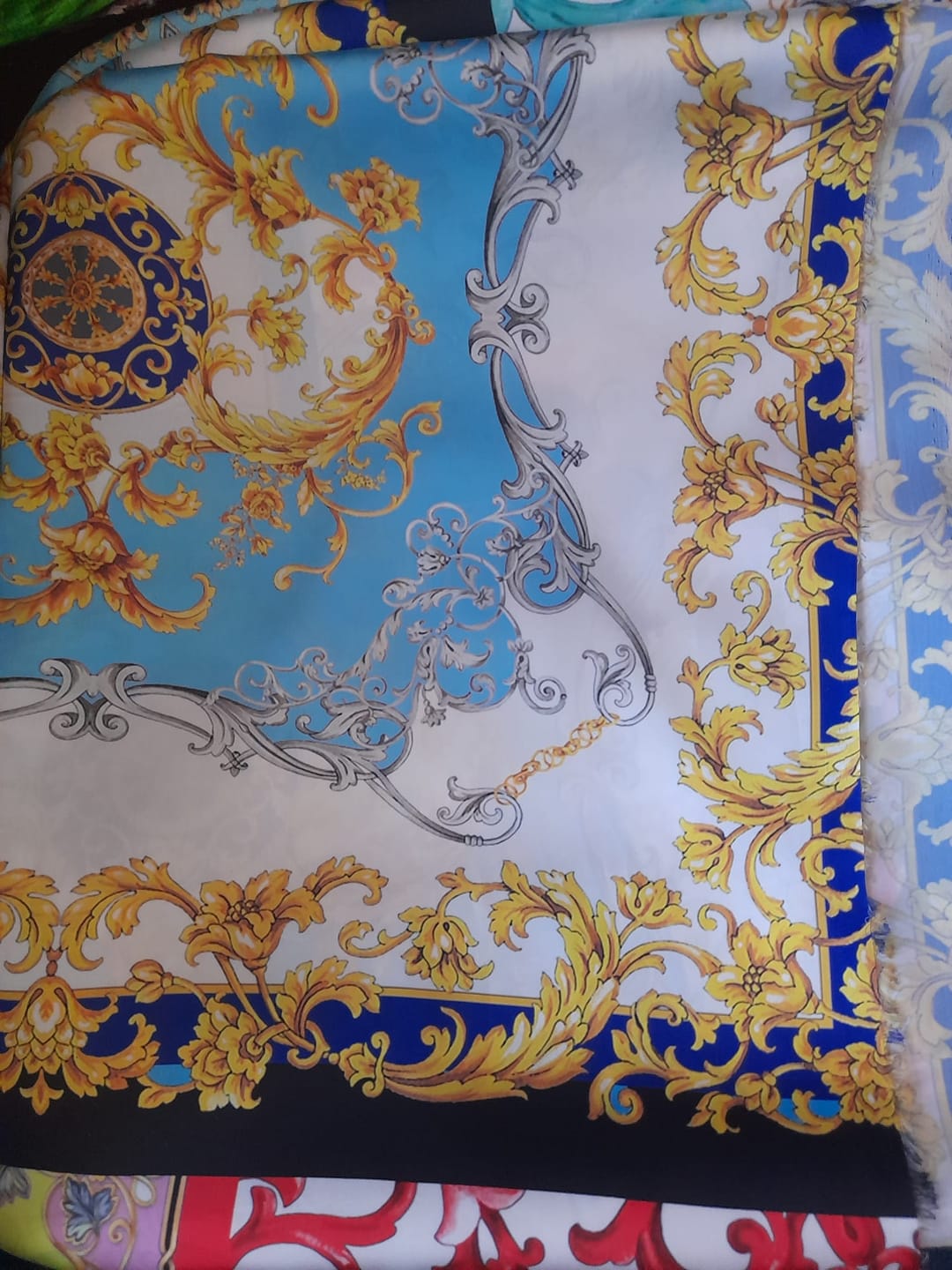 Customer photo review of Baroque Pattern Fabric by Metre