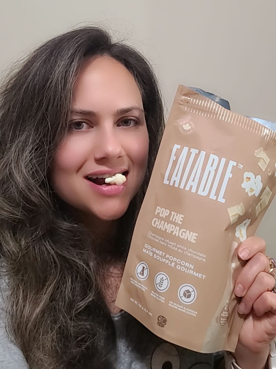 Customer photo review of Pop the Champagne (125g) - White Chocolate "Popping" Kettle Corn