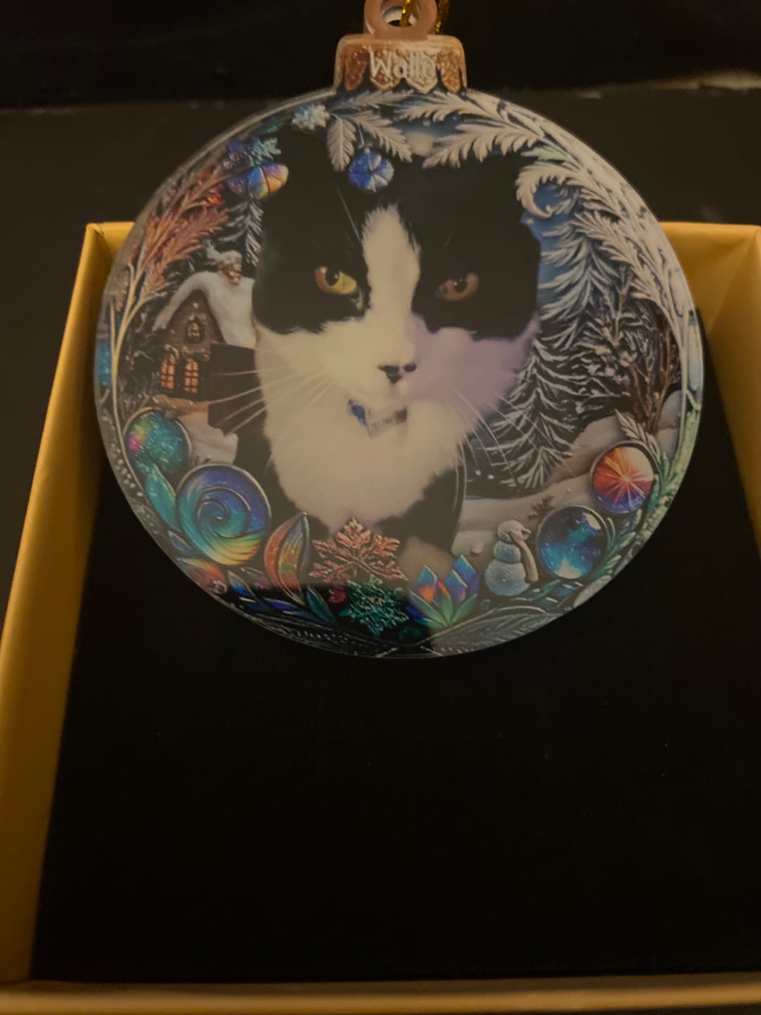 Customer photo review of Custom Photo Pets Make Our Lives Whole - Dog & Cat Personalized Ornament