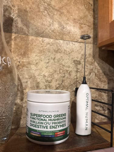 Customer photo review of Optimal Human - Superfood Greens (Refill)