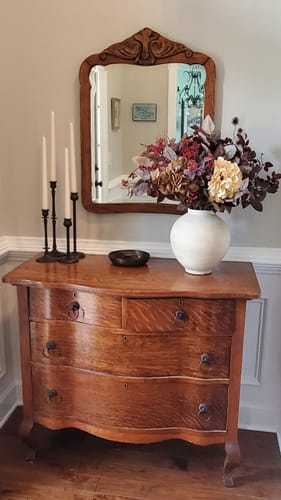 Customer photo review of Faux Arrangement  - Burgundy Berries & Hydrangea