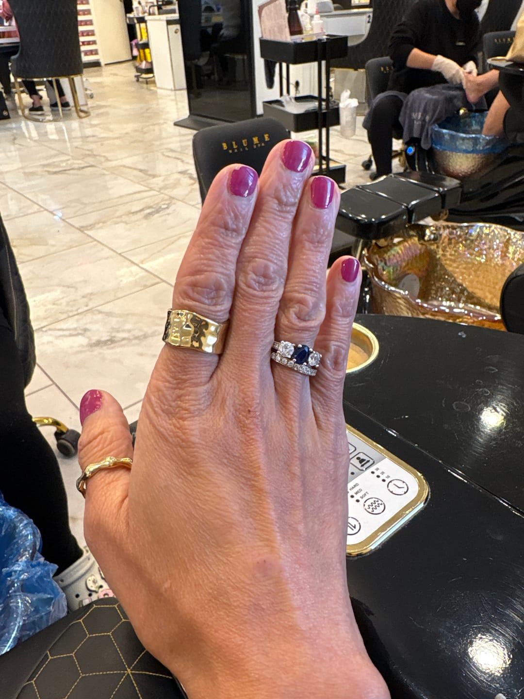 Customer photo review of Textured Band Ring
