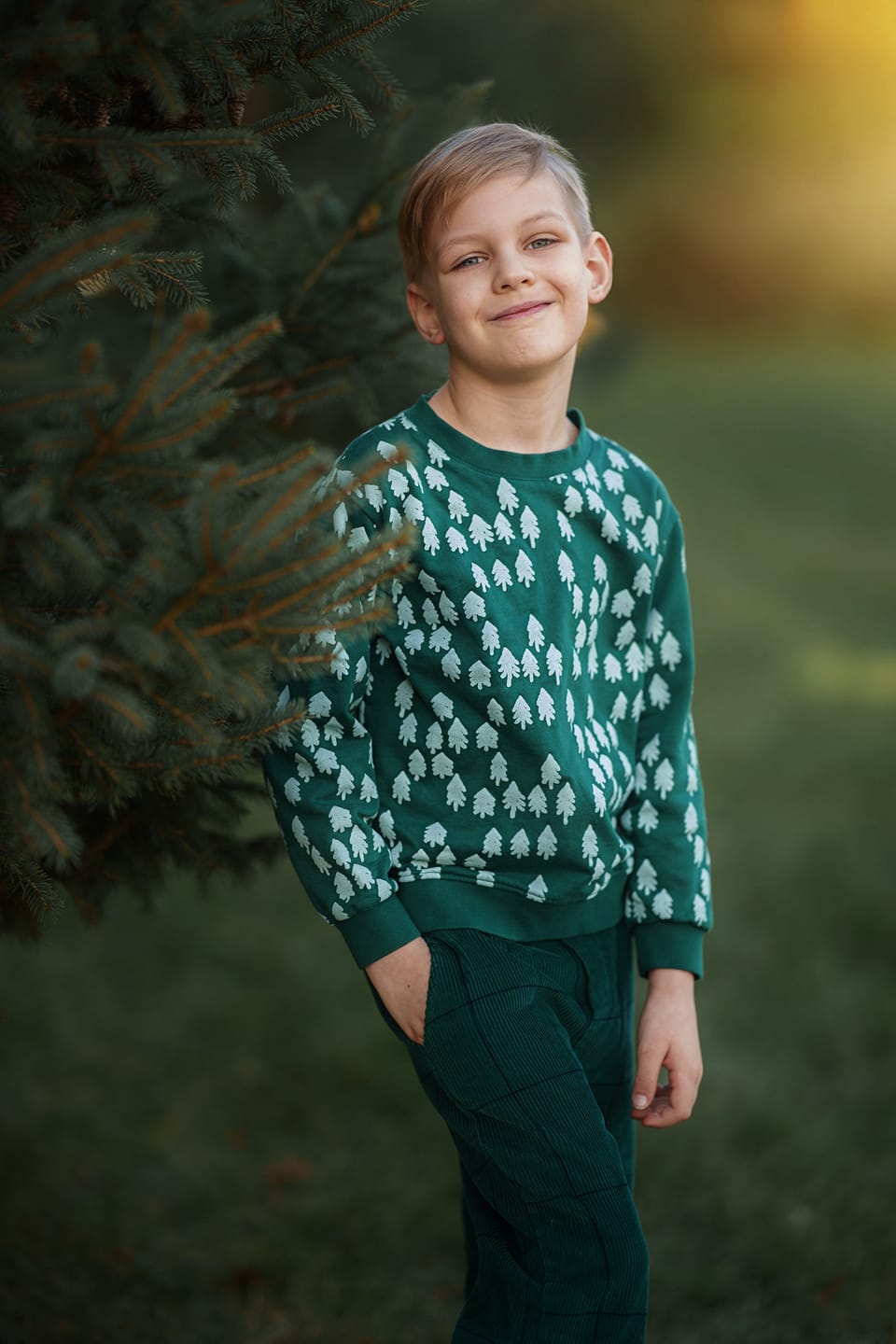 Customer photo review of Recycled Cotton Snowy Pine Sweatshirt