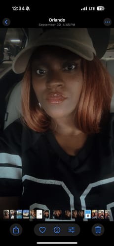 Customer photo review of Outre Melted Hairline Swirlista Glueless HD Lace Front Wig - SWIRL 113