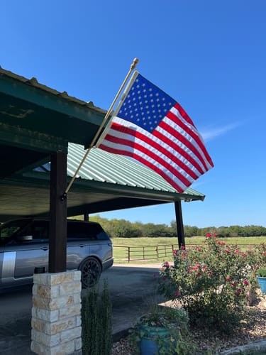Customer photo review of 3' x 5' American Flag Set