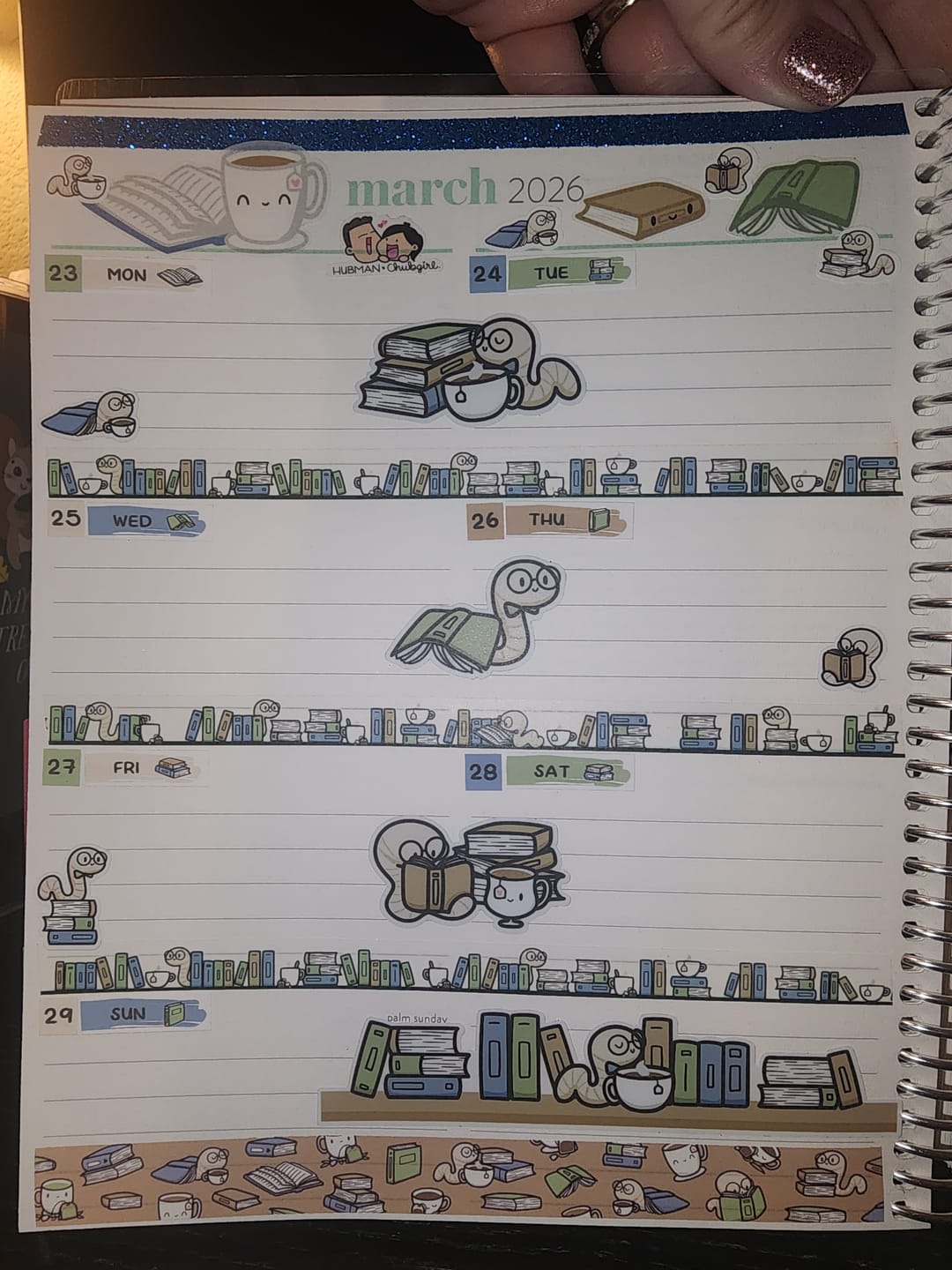 Customer photo review of On the Bookshelf Sticker Sheet