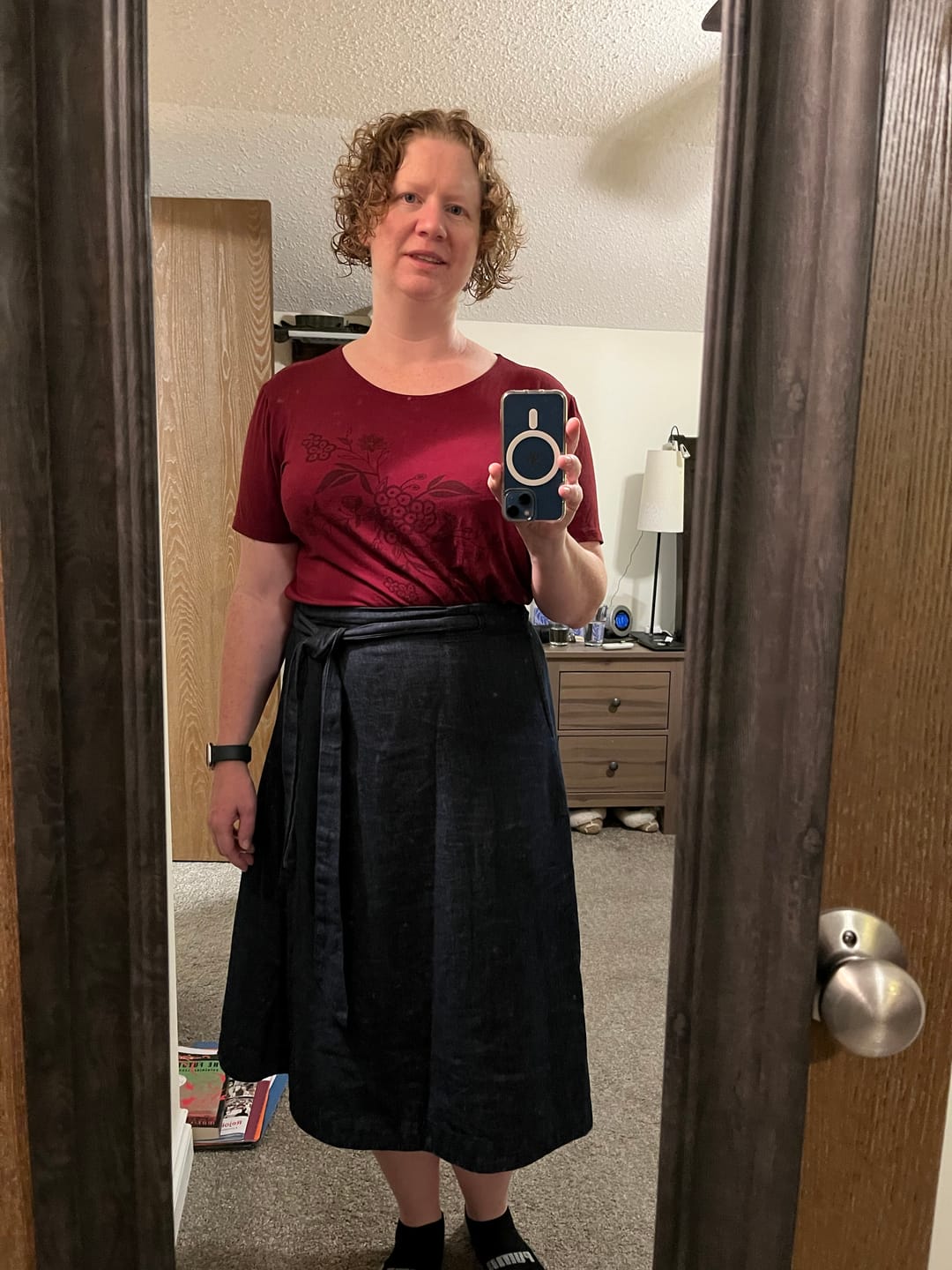Customer photo review of NEW! Denim Wrap Skirt