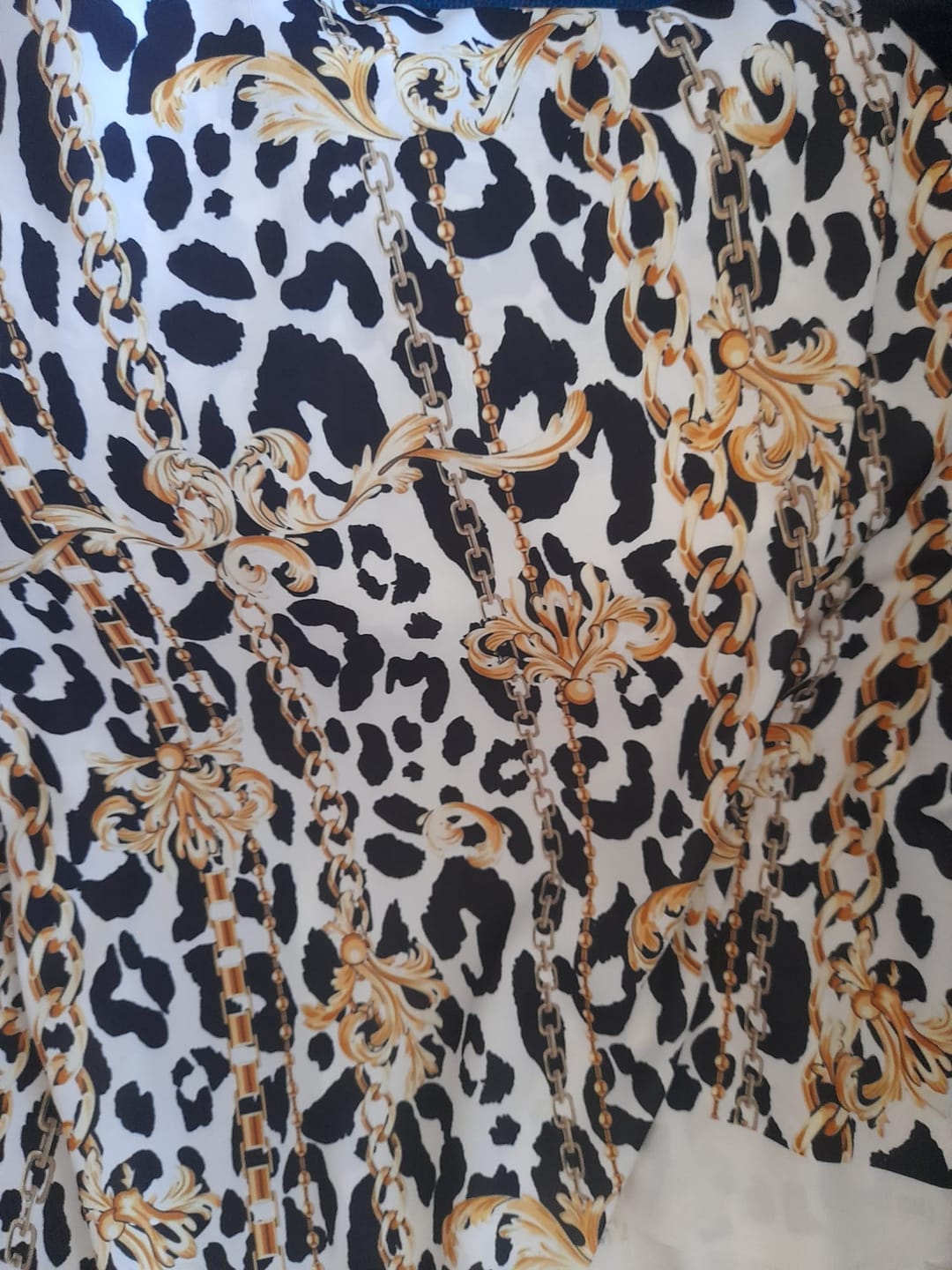 Customer photo review of Luxury Baroque Chain and Leopard Fabric by Metre