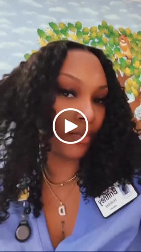 Customer video review of CurlyMe Pre-bleached Wear Go Glueless Wig 7x5 Pre-cut HD Lace Burmese Curly Human Hair