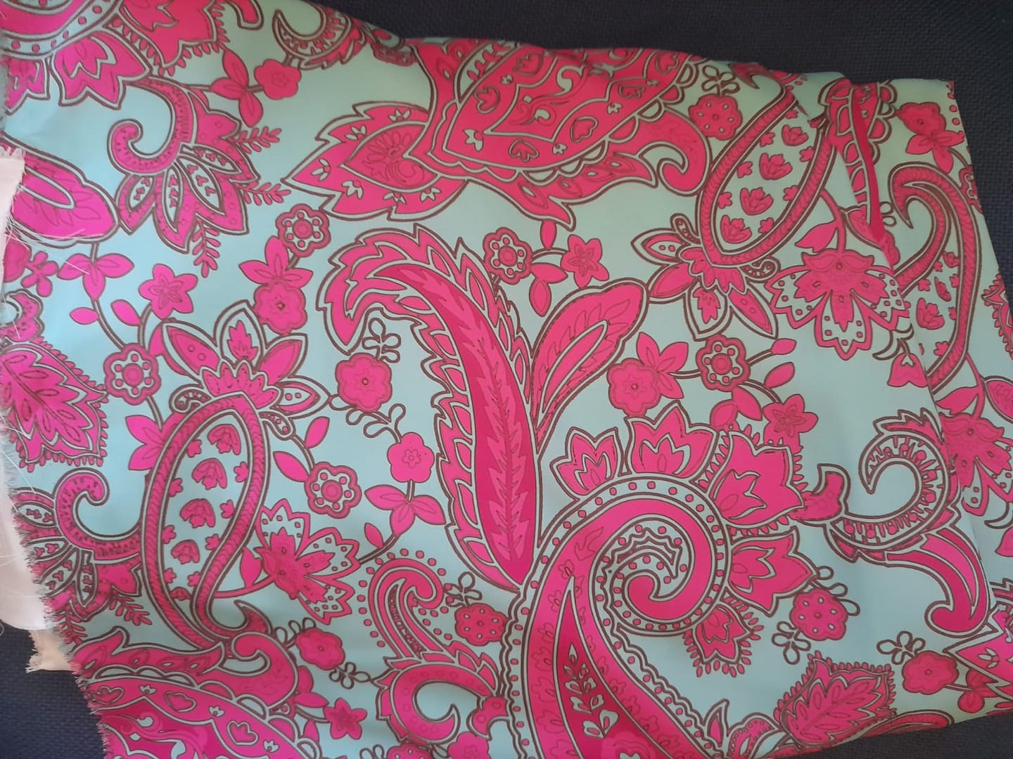 Customer photo review of Paisley Pattern Fabric by Metre