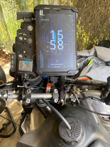 Customer photo review of RAM Tab-Tite™ Cradle for 7-8" Tablets in a heavy duty case (RAM-HOL-TAB23U)