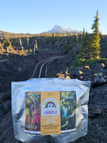 Customer photo review of Brioche French Toast with organic strawberries and organic rhubarb