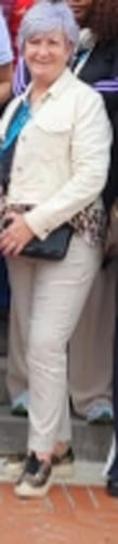 Customer photo review of Caroline Beige Chino Joggers