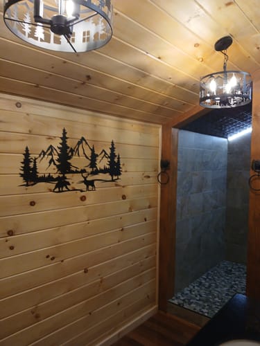 Customer photo review of Mountain Serenity Metal Wall Decor