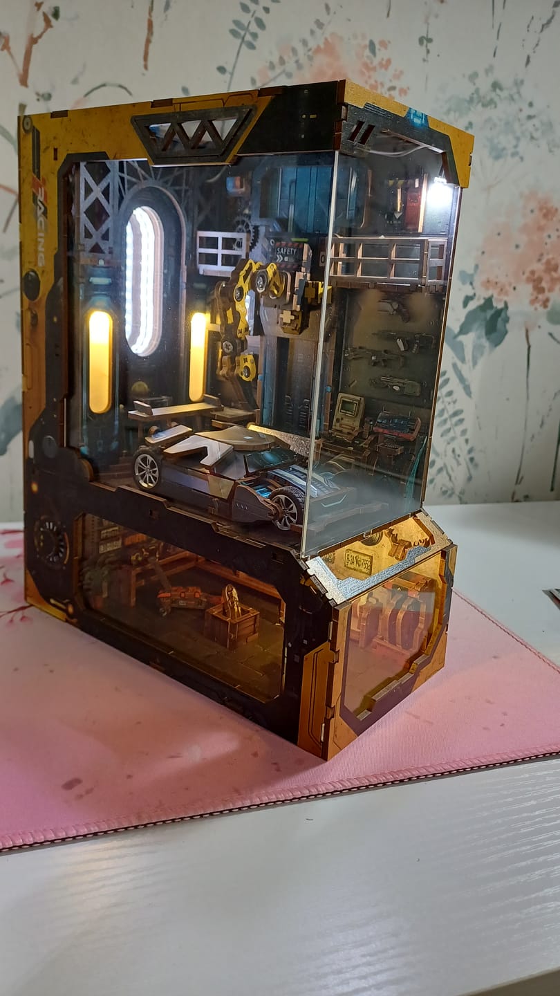 Customer photo review of Automobile Workshop Book Nook Kit