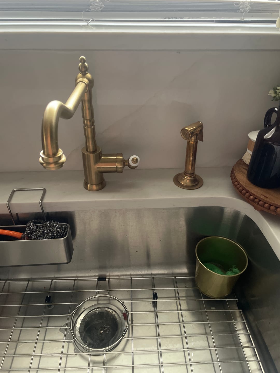Customer photo review of Unlacquered Brass Kitchen Sprayer #VFK136
