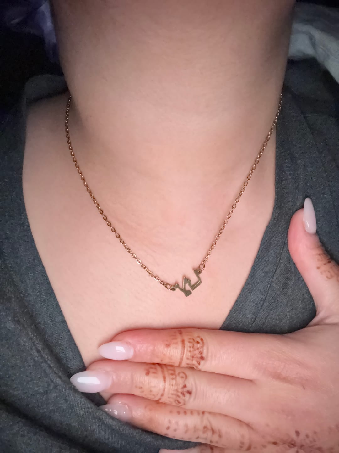 Customer photo review of Collier Prénom Personnalisé Arabe